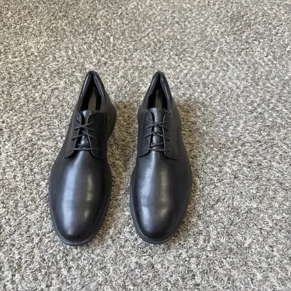Clarks Un Lipari Park Black Leather Dress Shoe Oxfords Size 12 M Plain Toe New